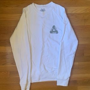 Palace Reflective White Sweatshirt